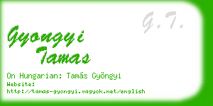 gyongyi tamas business card