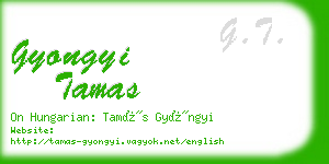 gyongyi tamas business card